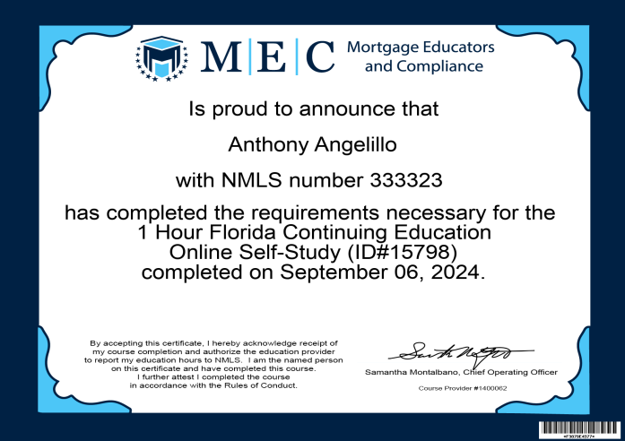 Certificate FL