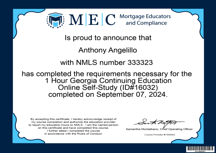 Certificate GA