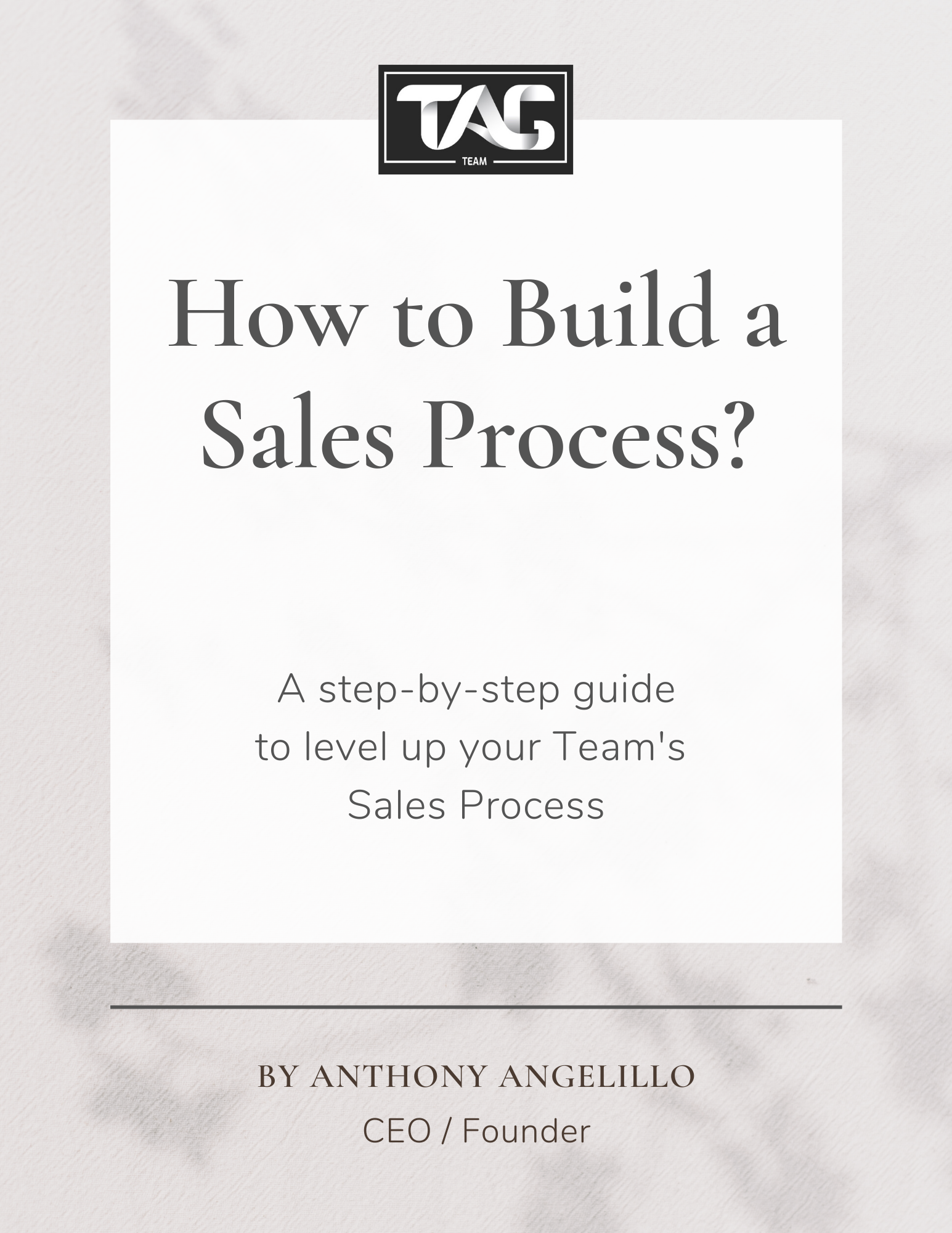 How to Build a Sales Process