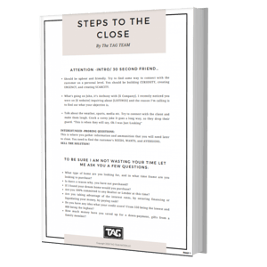 Steps To The Close