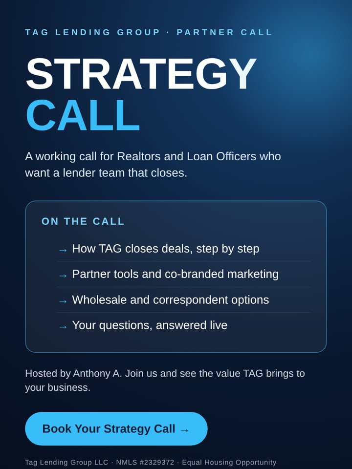 TAG Strategy Call for Realtors and Loan Officers
