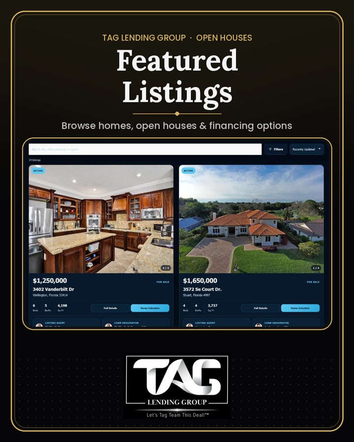 TAG Featured Listings & Open Houses