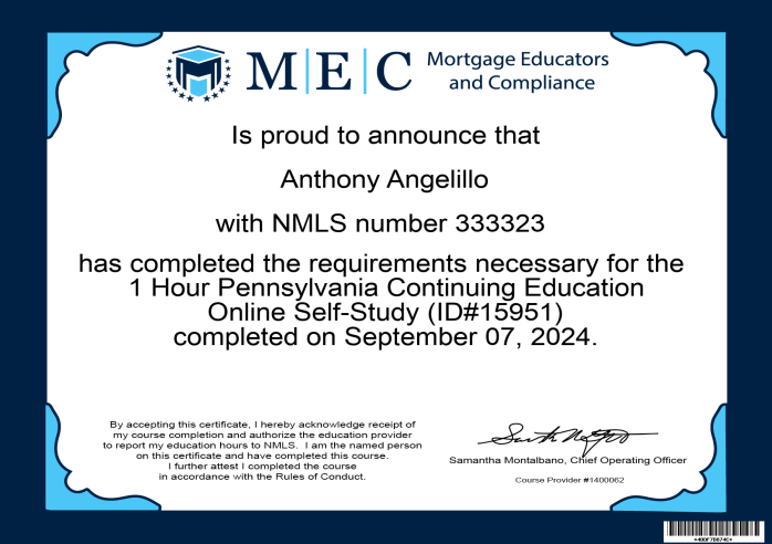 Certificate PA