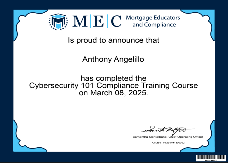 Cybersecurity 101 Compliance Training Course