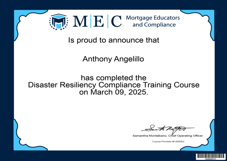 Disaster Resiliency Compliance Training Course