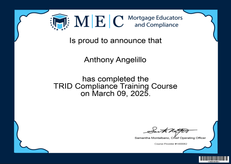 TRID Compliance Training Course