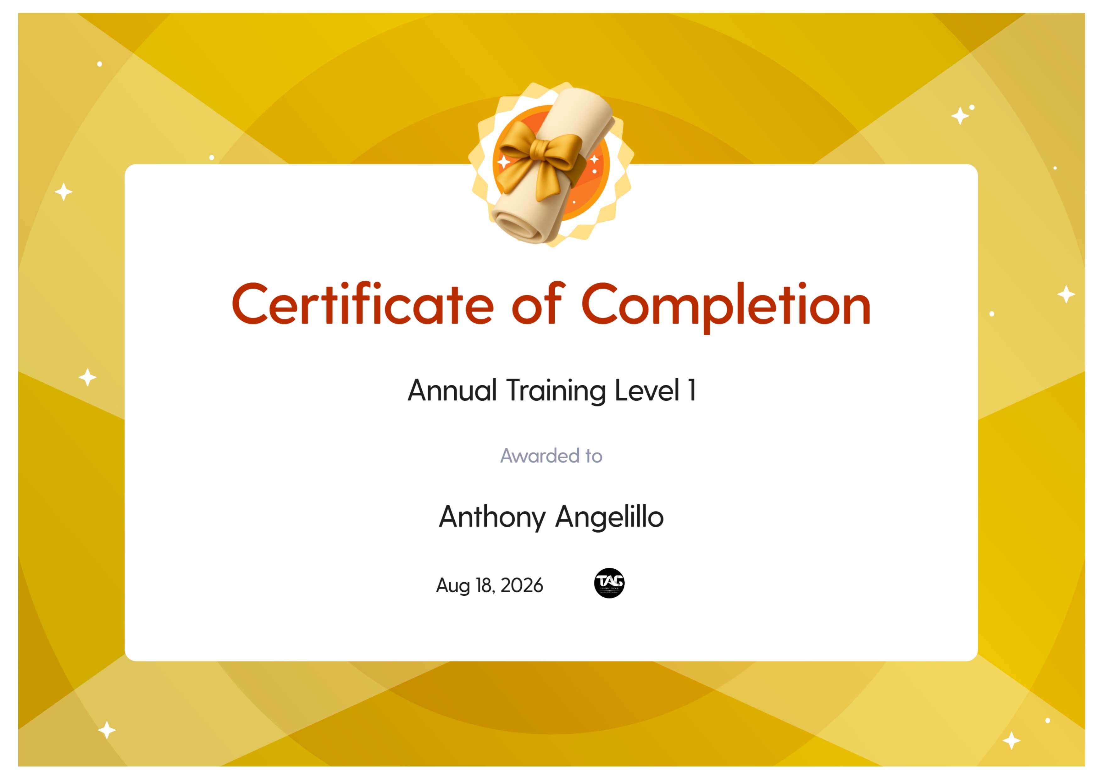 Annual Training Level 1 - 2026