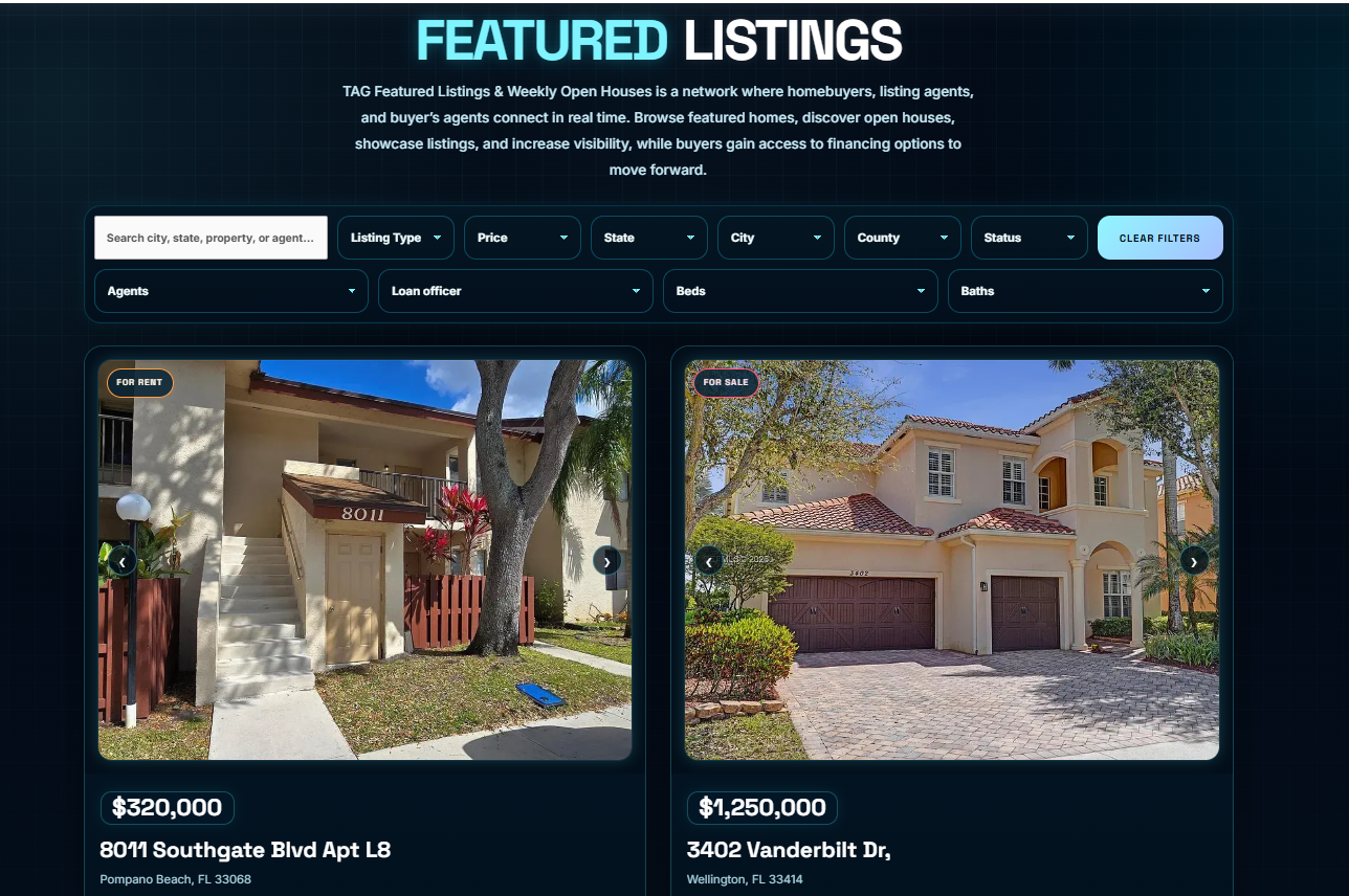 TAG Lending Group featured listings