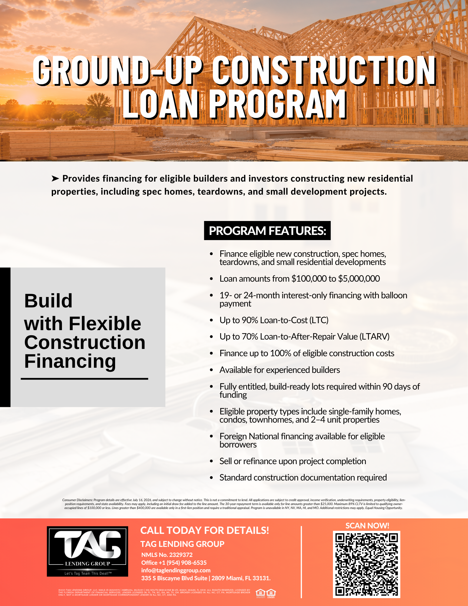 Ground-Up Construction Loan Program