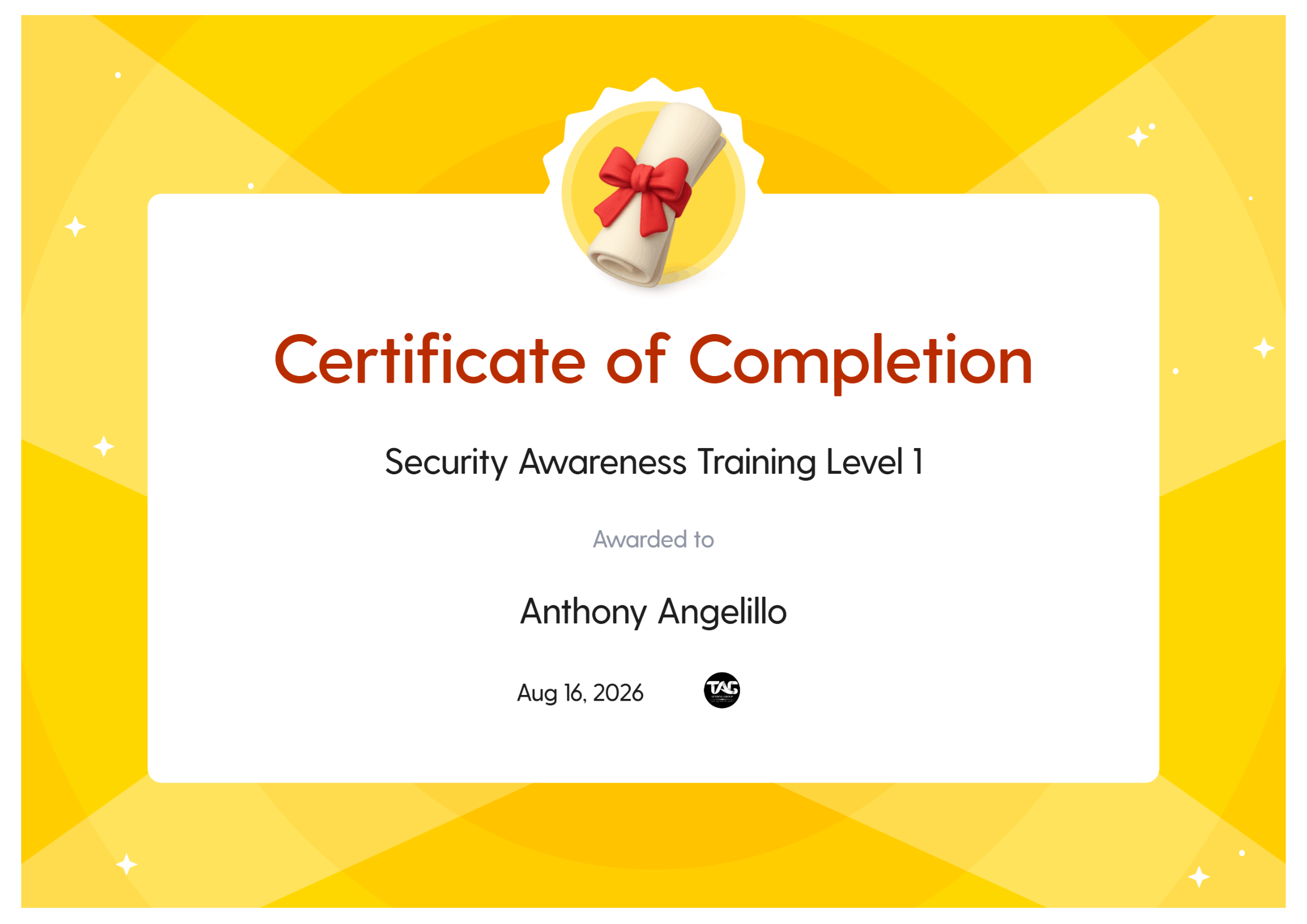 Security Awareness Training Level 1-1