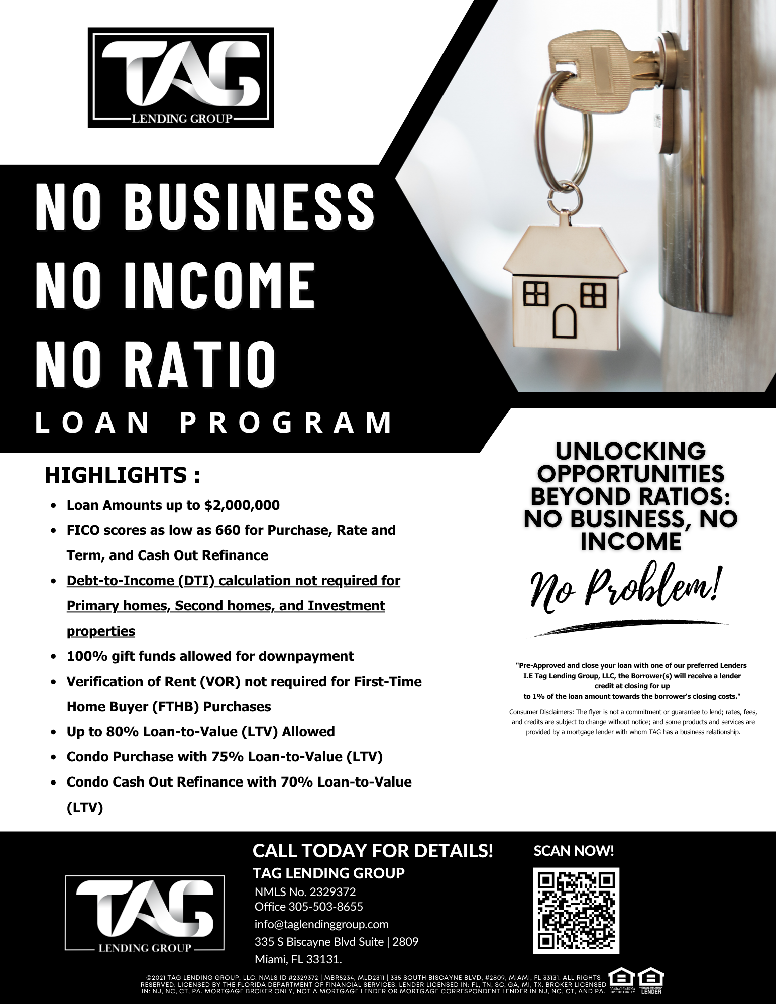 No Business No Income No Ratio Program Overview
