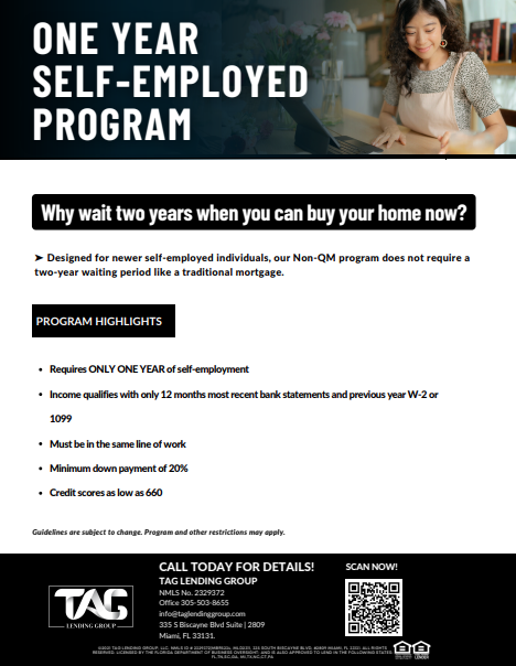 One Year Self-Employed Program Overview